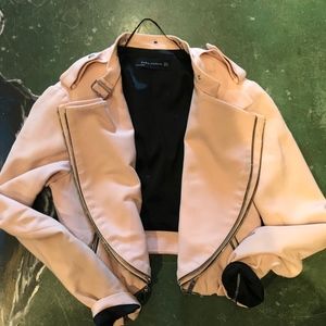 Light Pink Zara Crop  Jacket